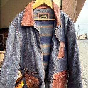 Scully Men's Blue and Tan Jacket